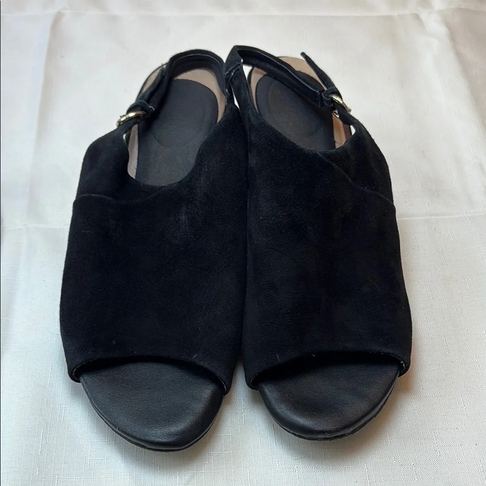 🍴SoftWalk Blacksuede  Slingback sandals s2004-003